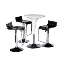 ชุดโต๊ะบาร์สูงไฟเบอร์ + เก้าอี้สตูลบาร์ไฟเบอร์ รุ่น Kim